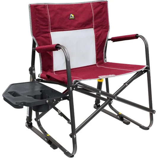 GCI Outdoor Freestyle Rocker XL with Side Table Portable Folding Rocking Chair