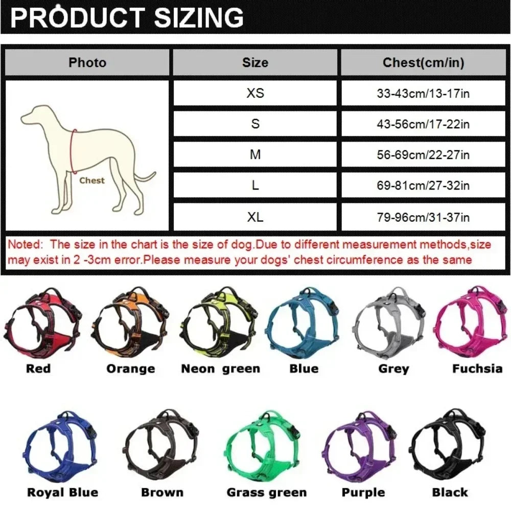 YOUSECN Reflective Adjustable Dog Harness Vest