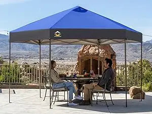 14x14 Pop Up Gazebo Patented Center Lock 6-Sided Portable Gazebo Easy Set Up 300D Silver Coated Fabric UV Resistant