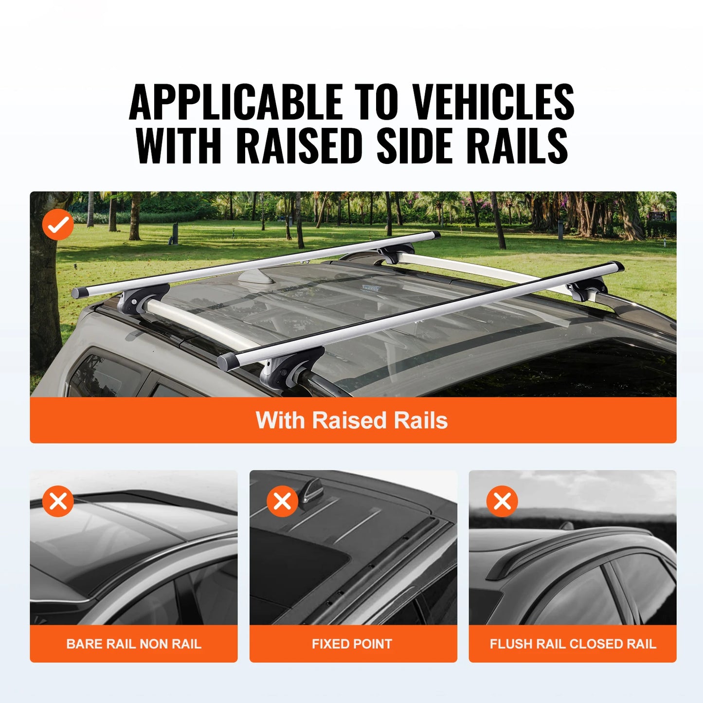 SucceBuy Roof Rack Crossbars For SUVs And Sedans 200LBS