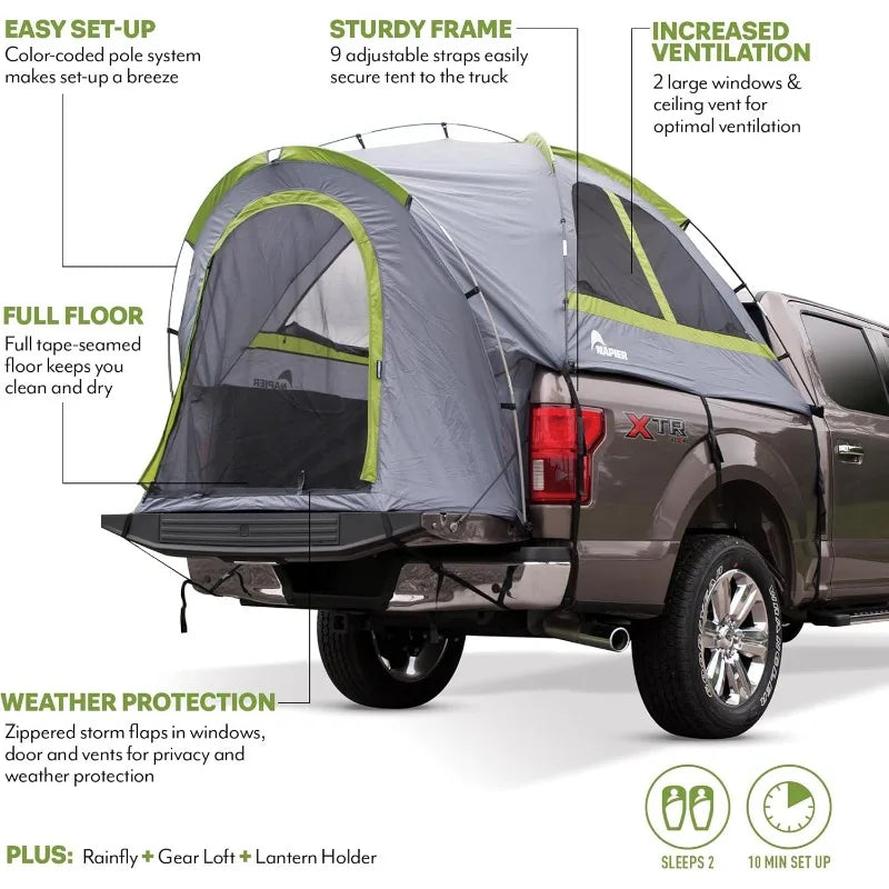 Napier Backroadz Truck Bed Tent with Waterproof Coating Spacious Two Person Camping Tent Compact Design