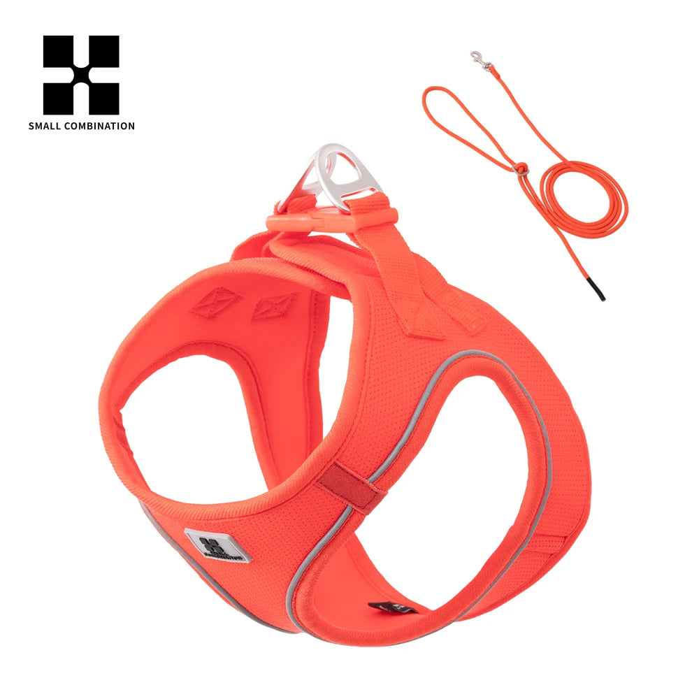 Dog Harness Leash Set Reflective Adjustable For All Dogs