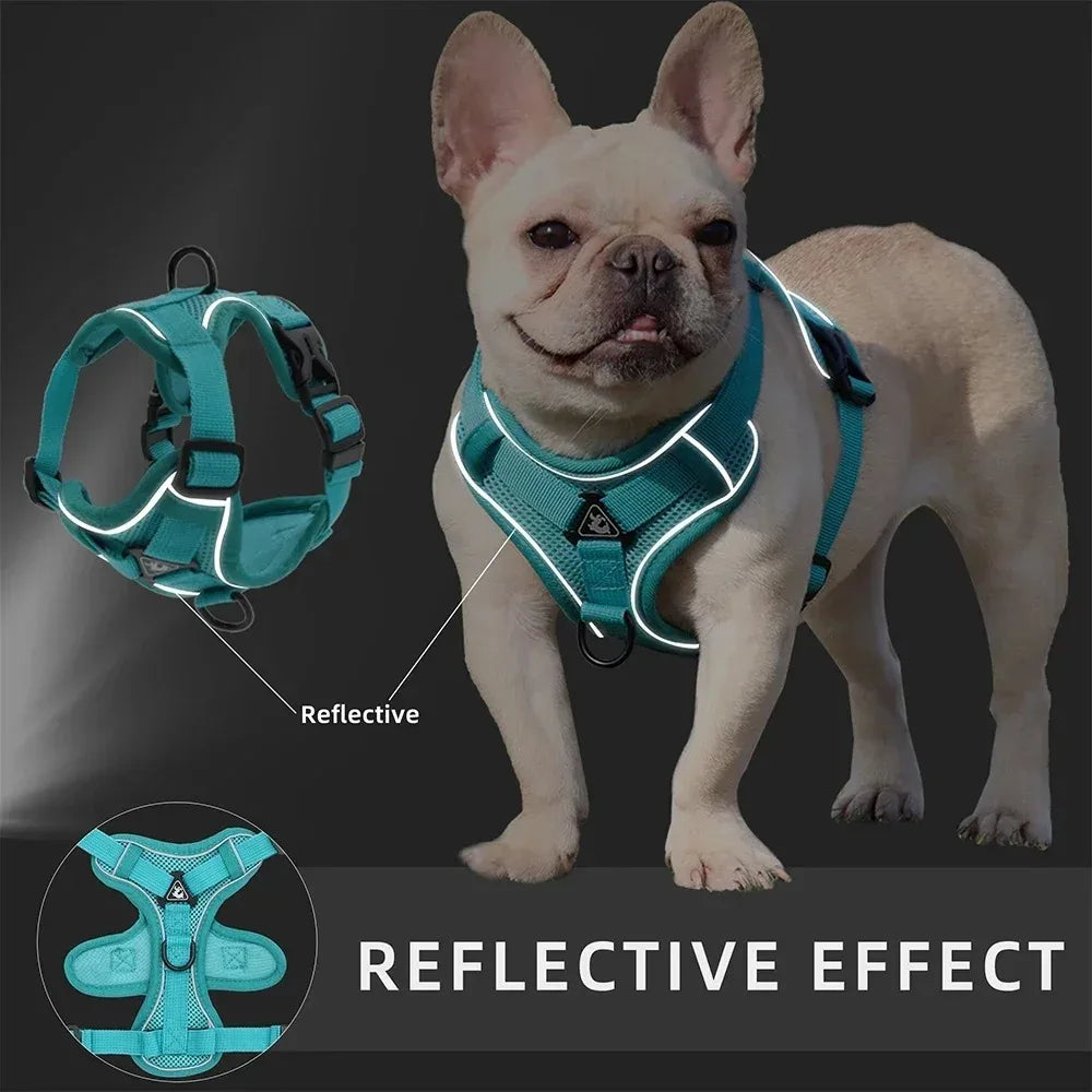 NONECN No Pull Adjustable Dog Harness And Leash Set Reflective