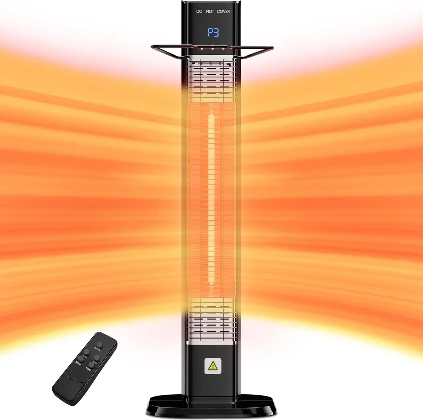 Indoor Outdoor Patio Heater 1500W Infrared Tower With Remote