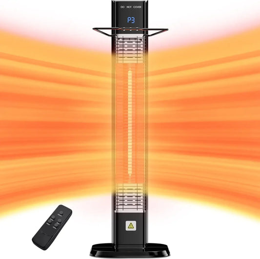 Indoor Outdoor Patio Heater 1500W Infrared Tower With Remote