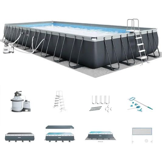 Intex Ultra XTR Rectangular Outdoor Pool Set With Pump